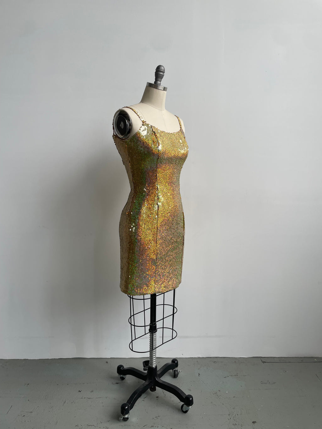 Gold Sequin Mini Dress
