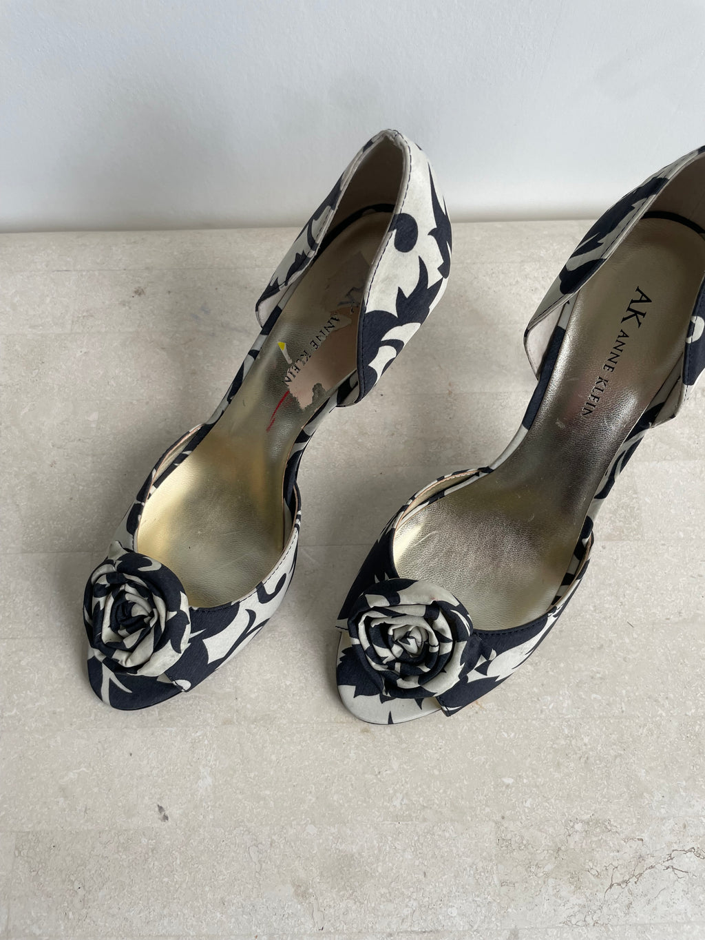 Black & White Rosette Heels