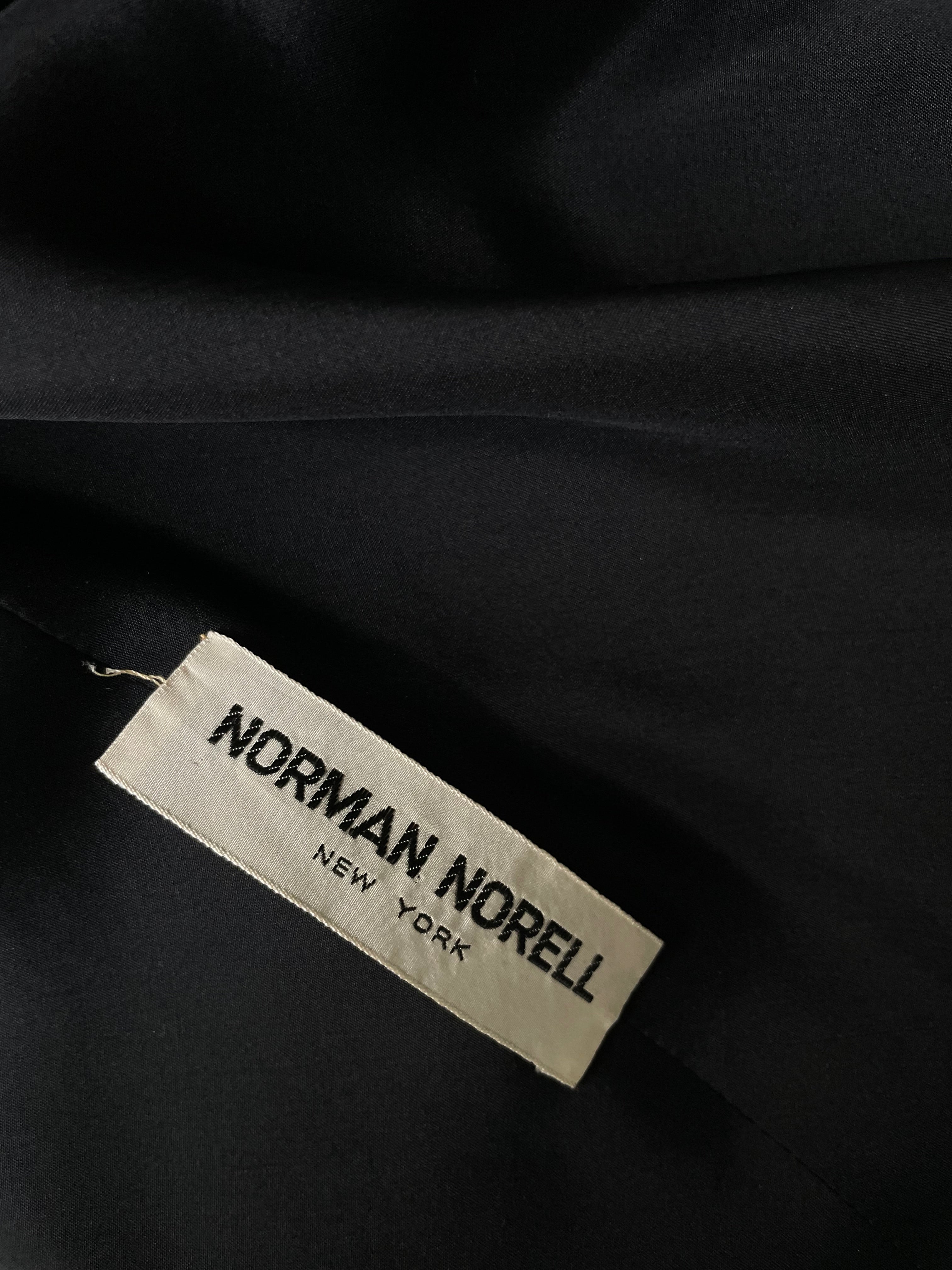 Norman Norell Black Satin Set