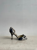 Black & White Rosette Heels
