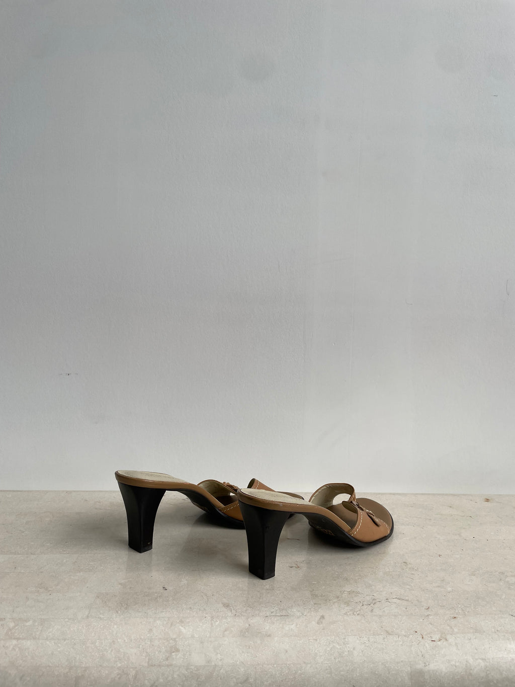 Tan Leather Buckle Sandals