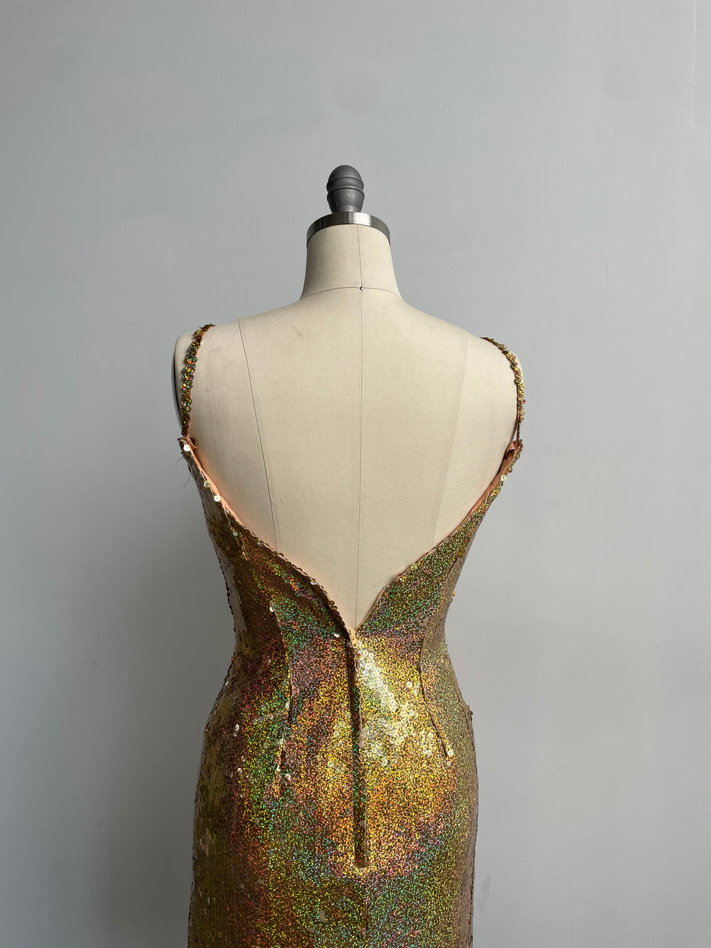 Gold Sequin Mini Dress