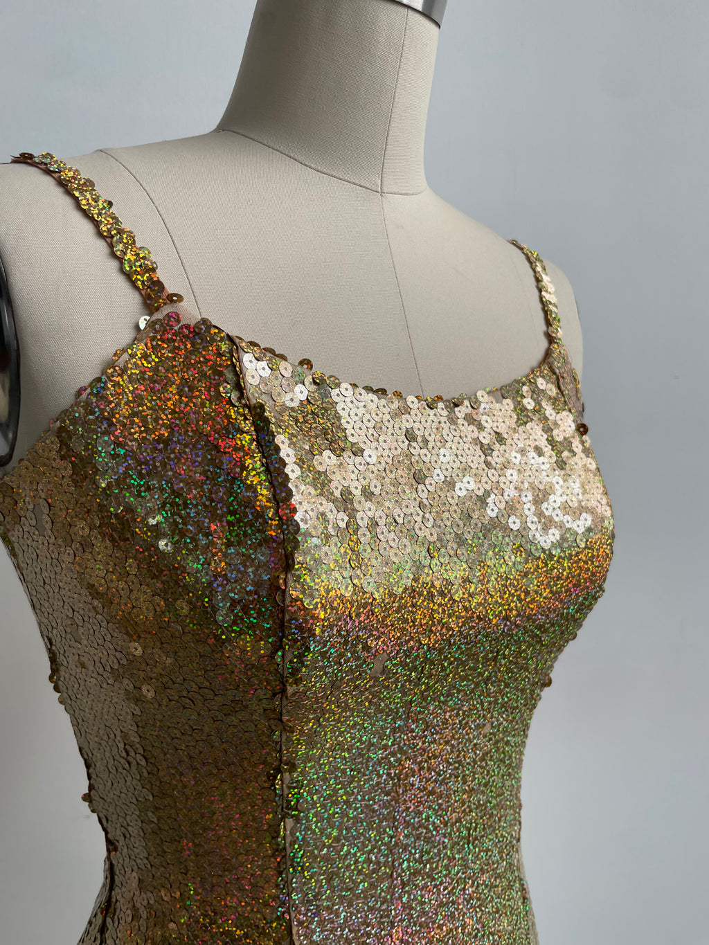 Gold Sequin Mini Dress