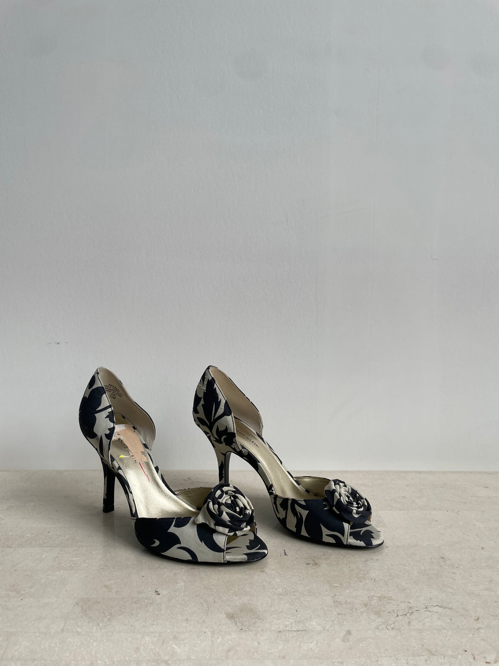 Black & White Rosette Heels