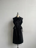 Norman Norell Black Satin Set