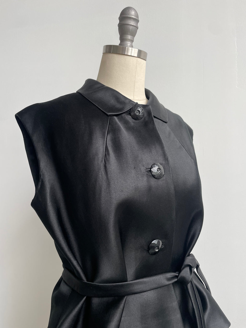 Norman Norell Black Satin Set