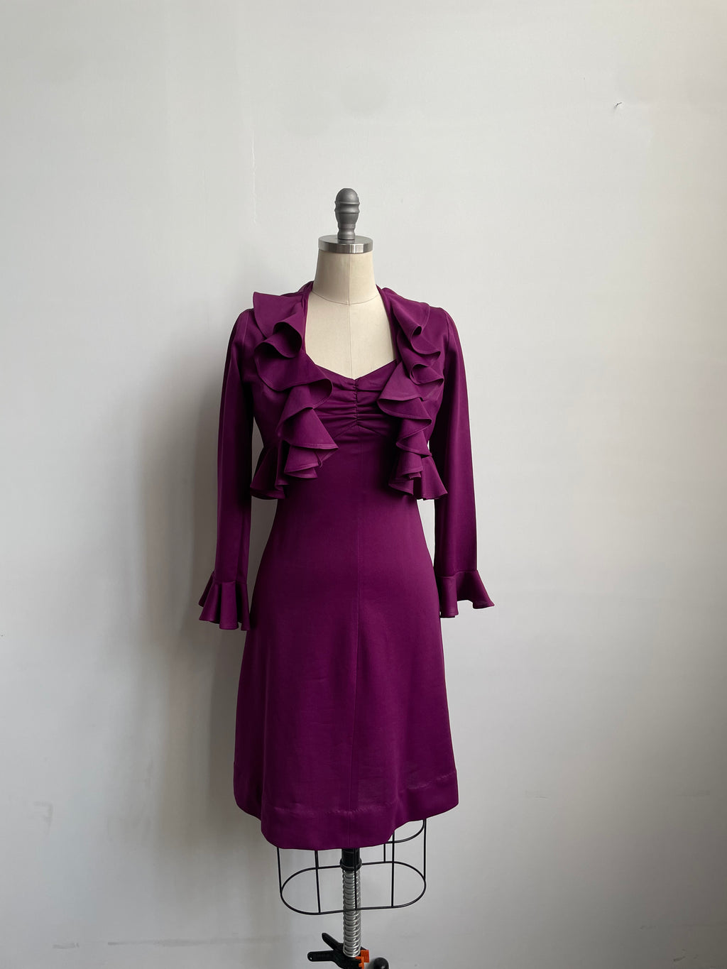 Deep Purple Mini Dress + Bolero