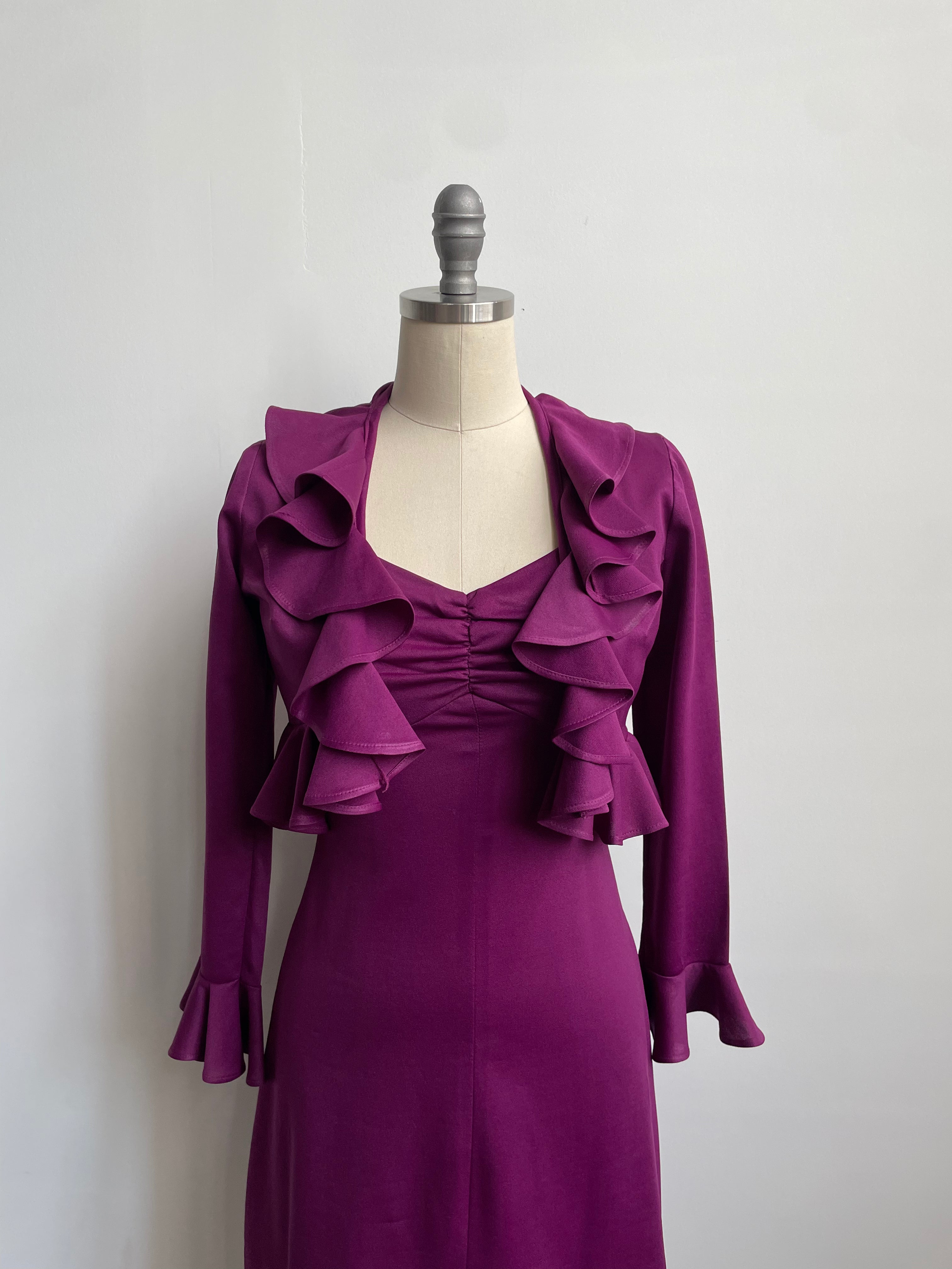Deep Purple Mini Dress + Bolero