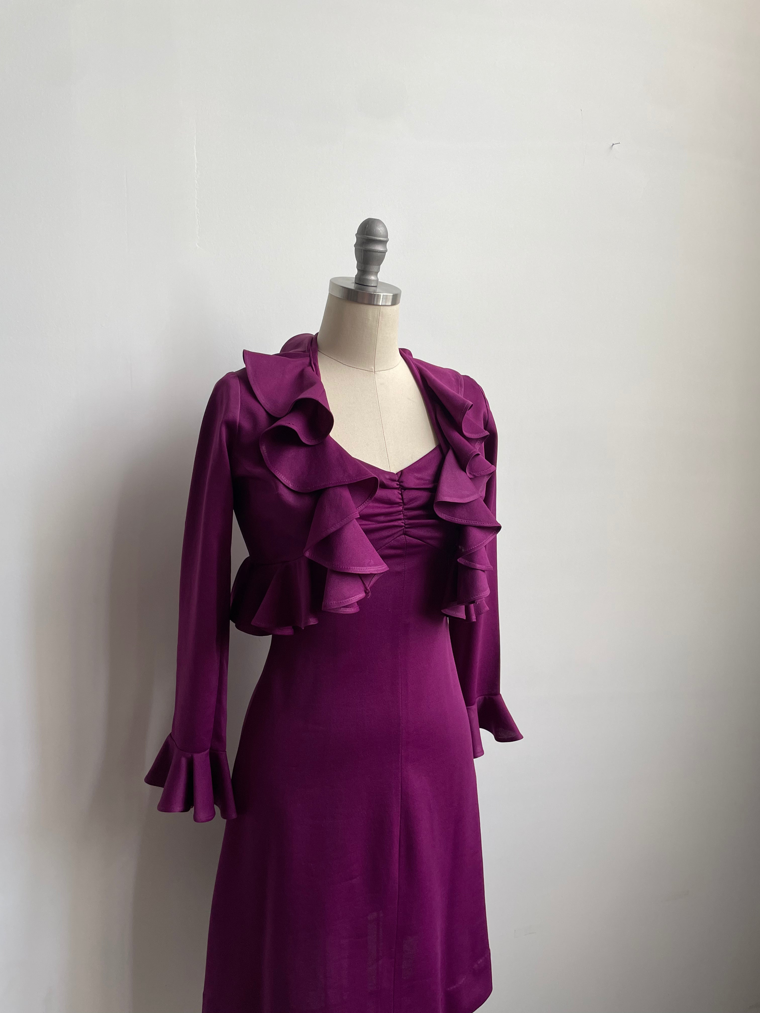 Deep Purple Mini Dress + Bolero