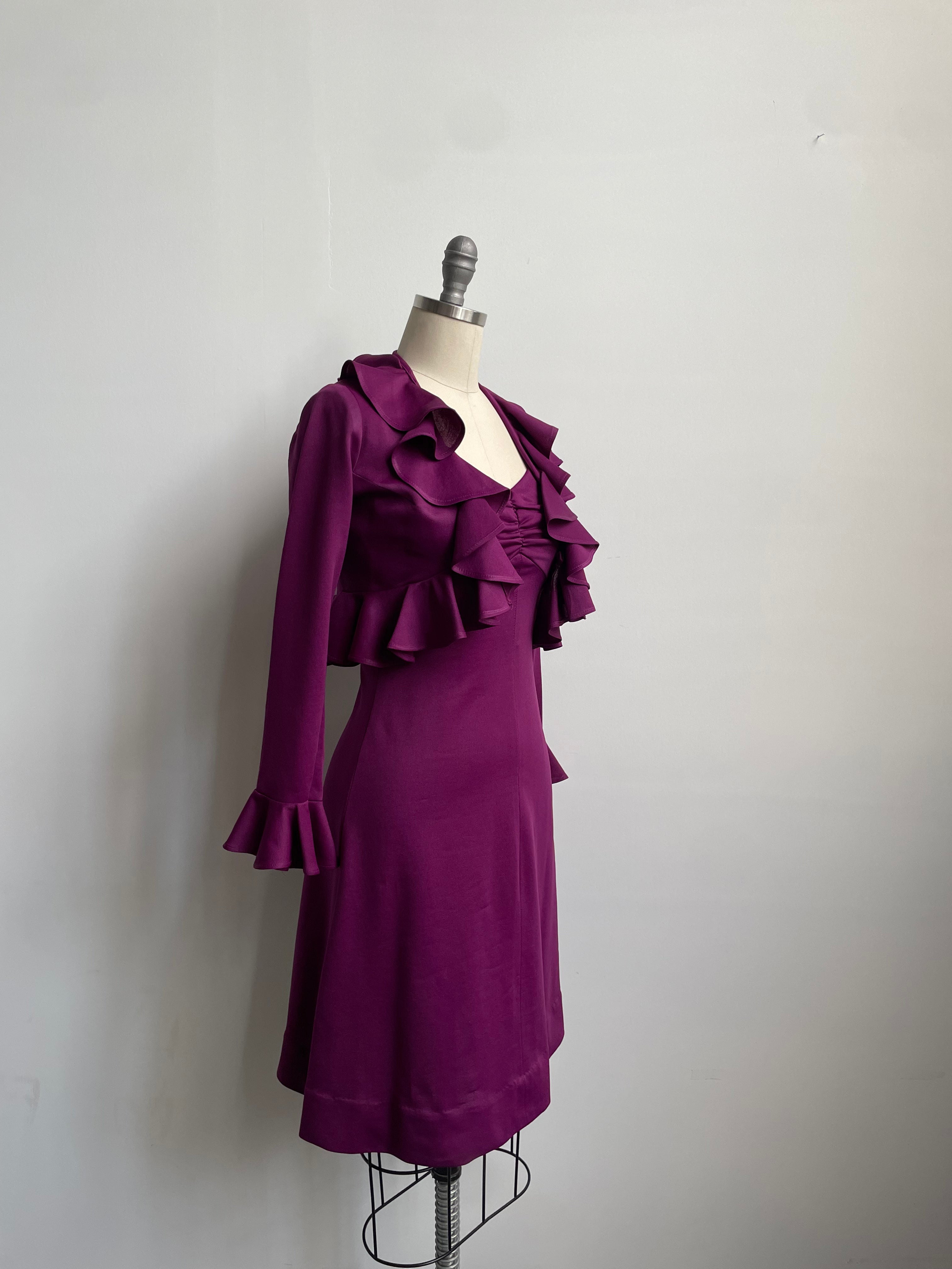 Deep Purple Mini Dress + Bolero