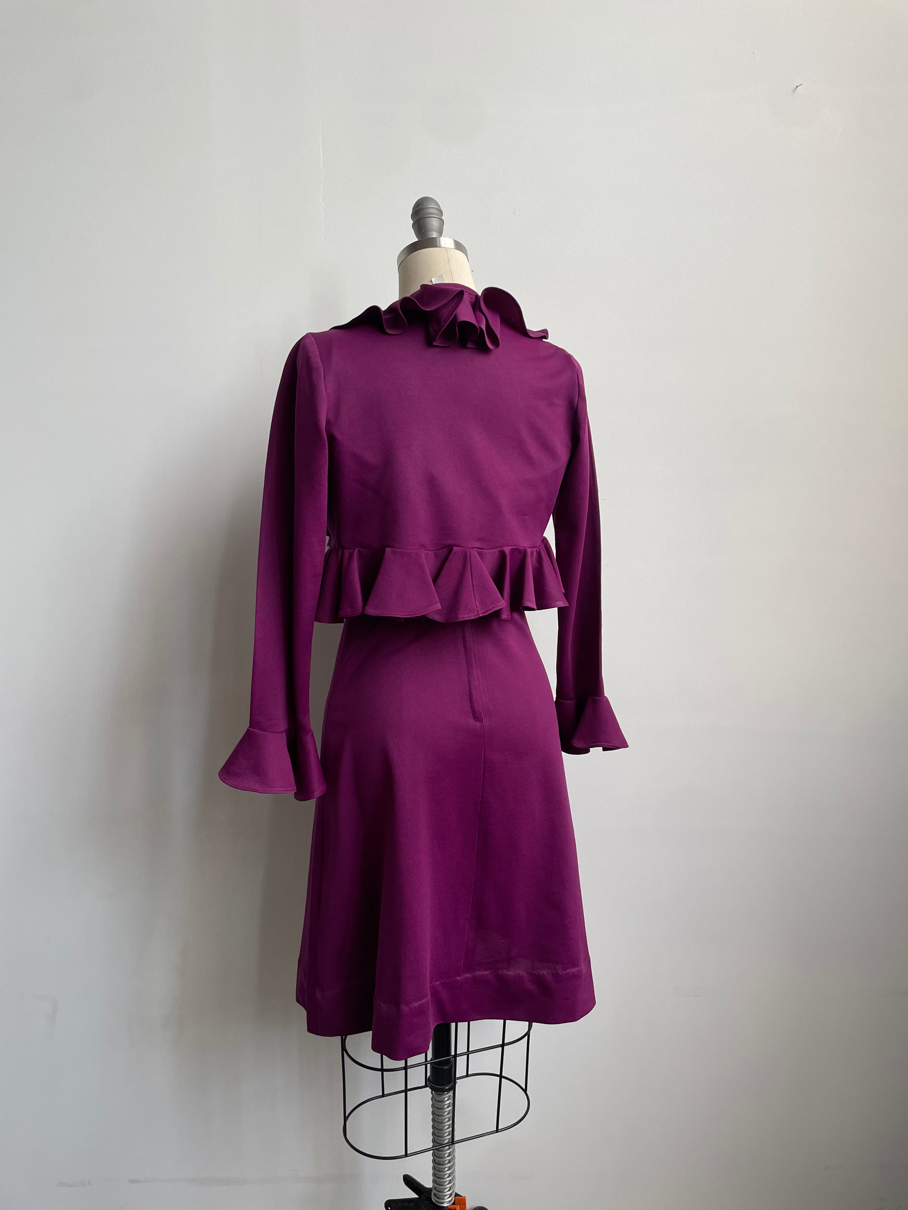 Deep Purple Mini Dress + Bolero