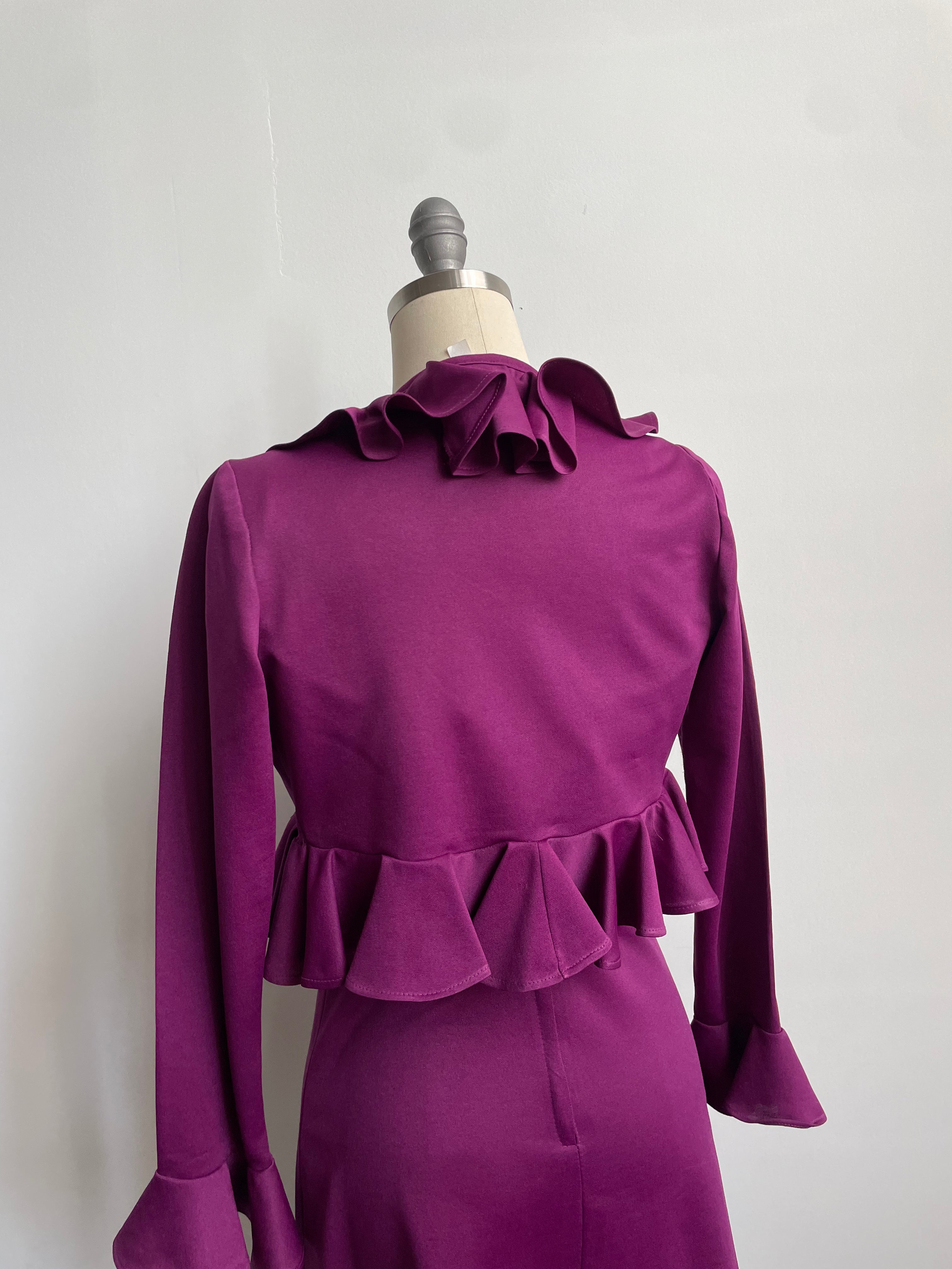 Deep Purple Mini Dress + Bolero